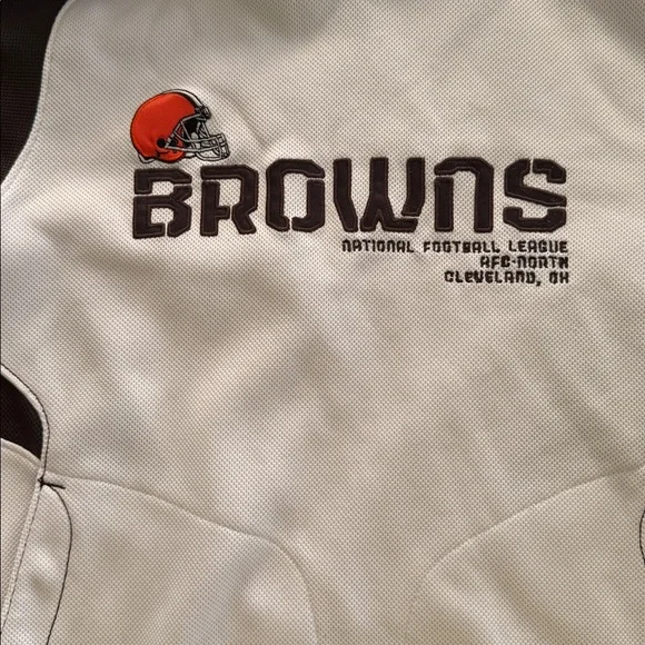 Reebok NFL Women's Medium Cleveland Brown Long Sleeve Hoodie - Picture 2 of 11